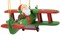 Large 6&#x22; Funny Aviator Santa Flying Plane Losing Presents Ornament